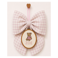 FIOCCO NASCITA PERSONALIZZATO QUADRETTI PANNA E ROSA