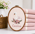 TELAIO RICAMATO PERSONALIZZATO - CIGNO