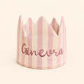 CORONCINA BIMBA RIGHE ROSA E PANNA