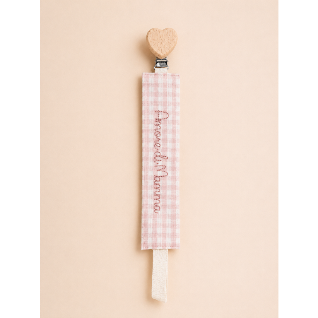 PORTACIUCCIO QUADRETTI ROSA E PANNA
