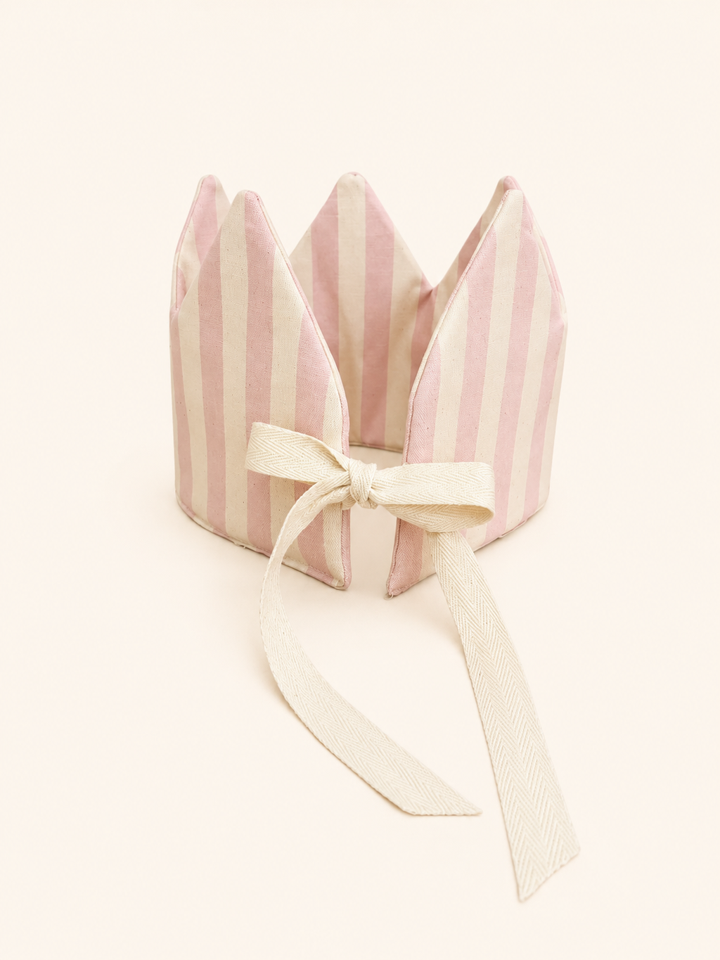 CORONCINA BIMBA RIGHE ROSA E PANNA
