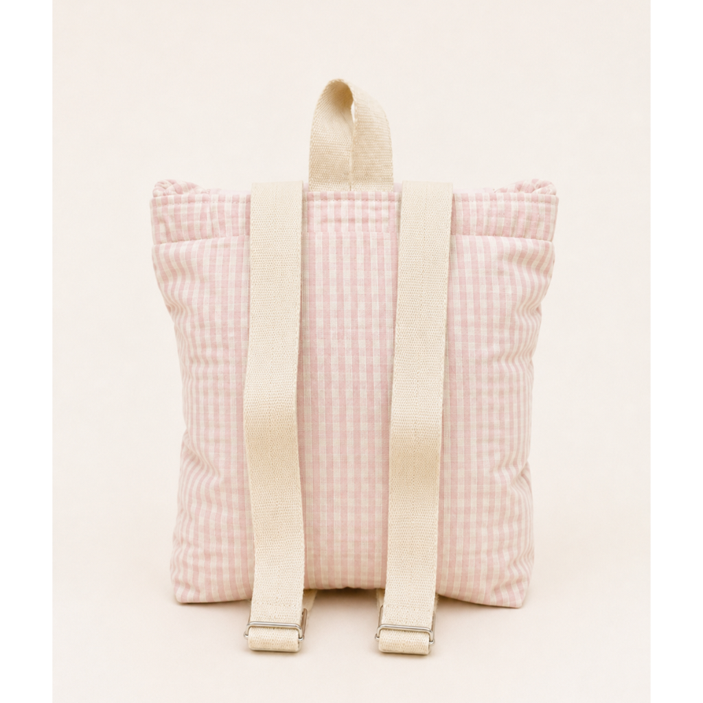 ZAINETTO QUADRETTI ROSA E PANNA