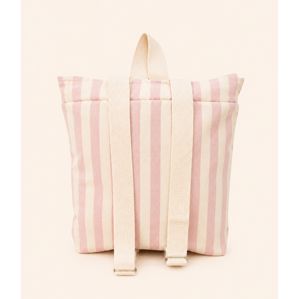 ZAINETTO BIMBA RIGHE ROSA E PANNA