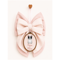 FIOCCO NASCITA ROSA+ RIGHE ROSA E PANNA