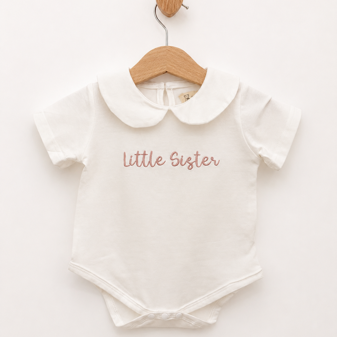 BODY MANICHE CORTA COLLETTO “ Little Sister “