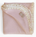 COPERTINA IN MAGLIA+MUSSOLA PANNA /ROSA
