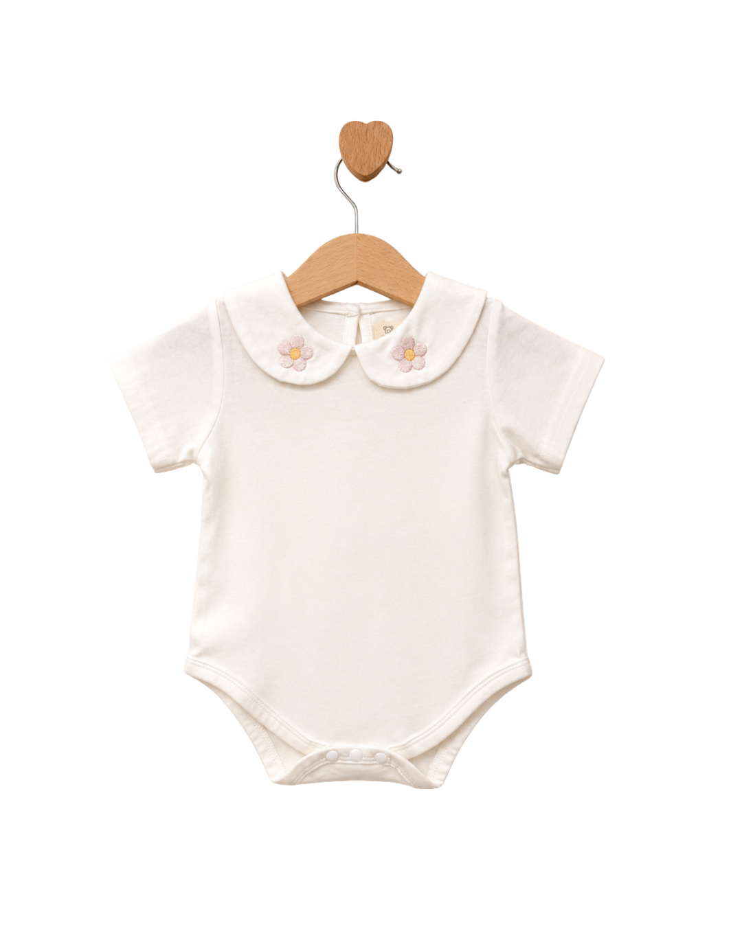 BODY MANICHE CORTE COLLETTO FIORELLINI